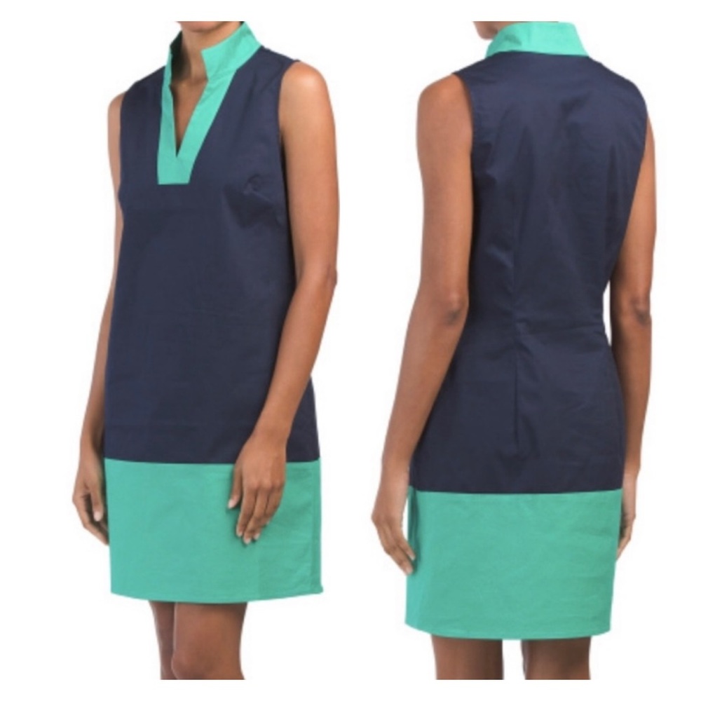 Sail to Sable Navy and Teal Dress